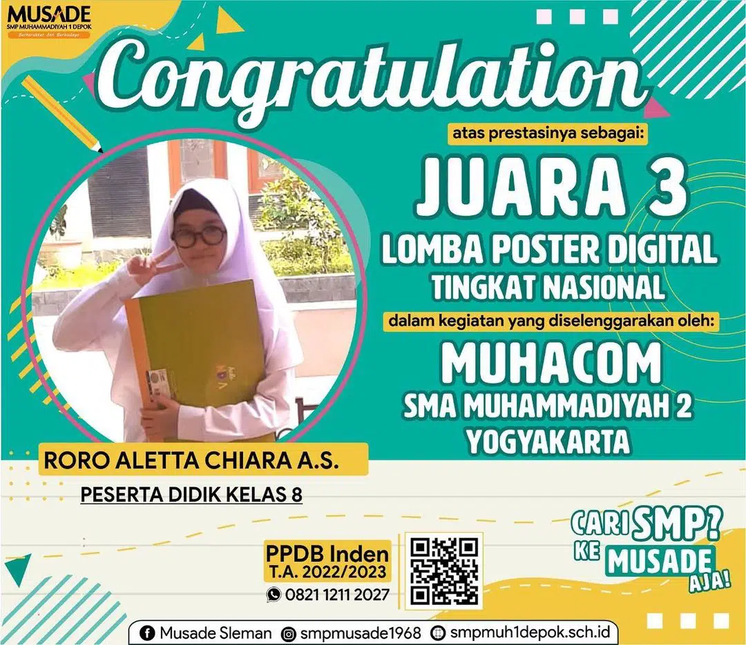 Juara 3 Lomba Poster Digital tingkat Nasional
